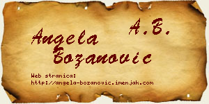 Angela Božanović vizit kartica